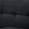 Baxton Studio Allister Mid-Century Dark Grey Upholstered Loveseat 158-9746
